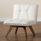 Baxton Studio Darielle Japandi Cream Boucle Fabric and Walnut Brown Finished Rubberwood Accent Chair 228-12963-ZORO - alternate 8